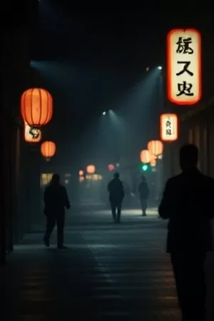《长夜放送》剧照，凌晨电台直播间里的红色指示灯